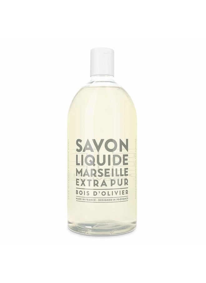 Compagnie de Provence Savon de Marseille Extra Pure Liquid Soap - Olive Wood - 33.8 fl oz Plastic Bottle Refill