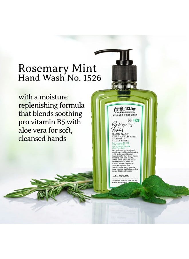C.O. Bigelow Rosemary Mint Hand Care Duo, Hand Soap & Lotion Gift Set, Set of Two - Apothecary Hand Care for Dry Skin with Moisturizing Lotion & Liquid Hand Wash - 10fl oz Each