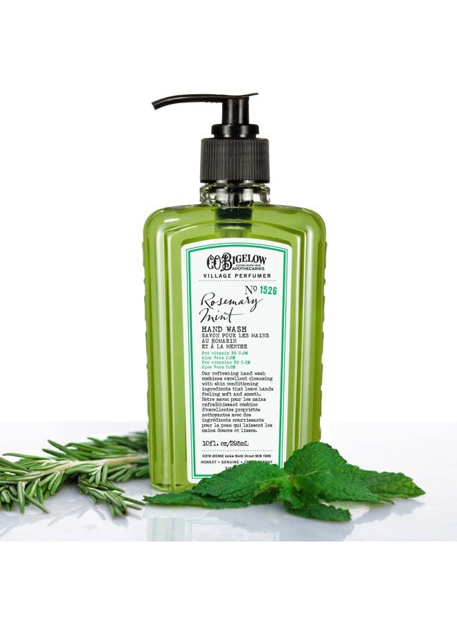 C.O. Bigelow Rosemary Mint Hand Care Duo, Hand Soap & Lotion Gift Set, Set of Two - Apothecary Hand Care for Dry Skin with Moisturizing Lotion & Liquid Hand Wash - 10fl oz Each