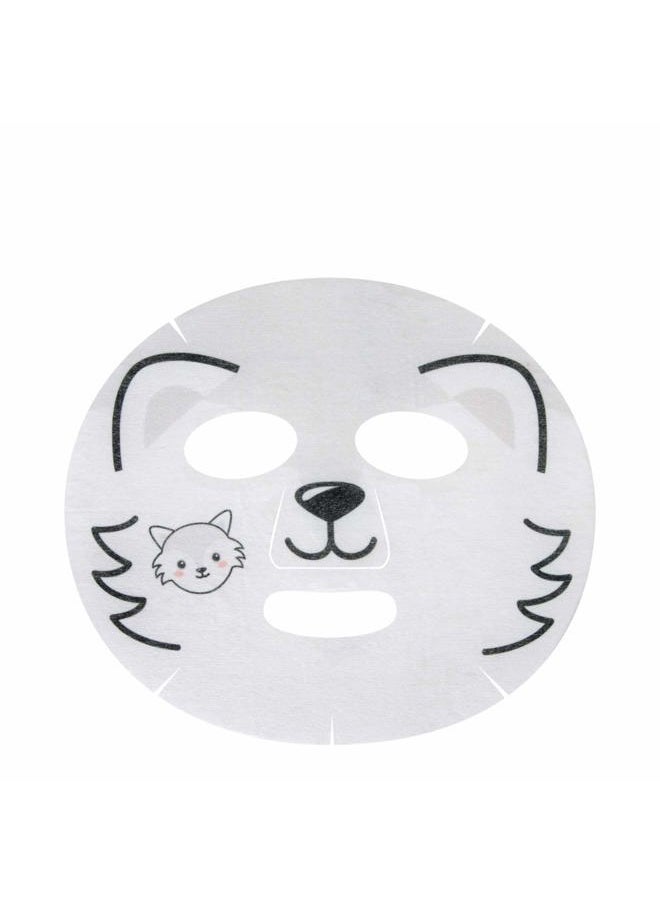 The Creme Shop Animal Sheet Mask, Korean, Hydrating, Collagen, Vitamin C, Anti-Aging - Pack of 3 - Infused with Hydrating & Cooling Glacial water