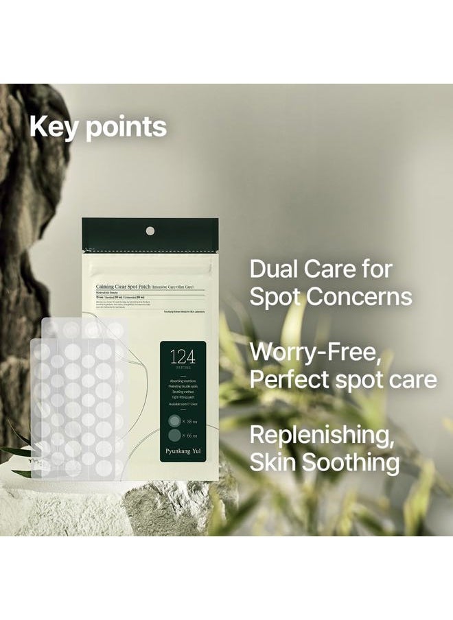 [PKY] PYUNKANG YUL Calming Clear Spot Patch (Intensive + Slim Care), Practical 2 Types and Sizes for Various Spots, Invisible Zit Cover with Hydrocolloid, Korean Skincare (124 count)