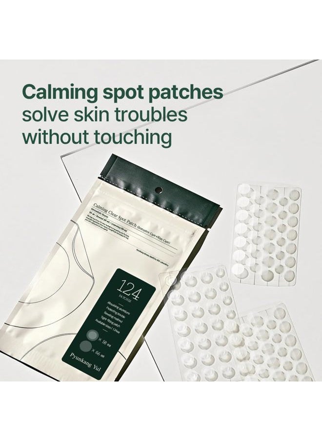[PKY] PYUNKANG YUL Calming Clear Spot Patch (Intensive + Slim Care), Practical 2 Types and Sizes for Various Spots, Invisible Zit Cover with Hydrocolloid, Korean Skincare (124 count)