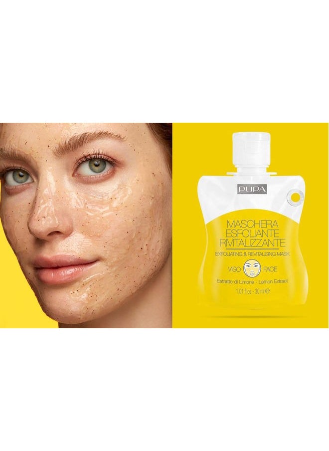 Exfoliating And Revitalizing Face Mask - Revitalizing Gel Mask - Vitamin C Infused To Protect And Soothe Skin - Reveals Fresh, Youthful Glow - Improves Radiance - Lemon Extract - 1.01 Oz