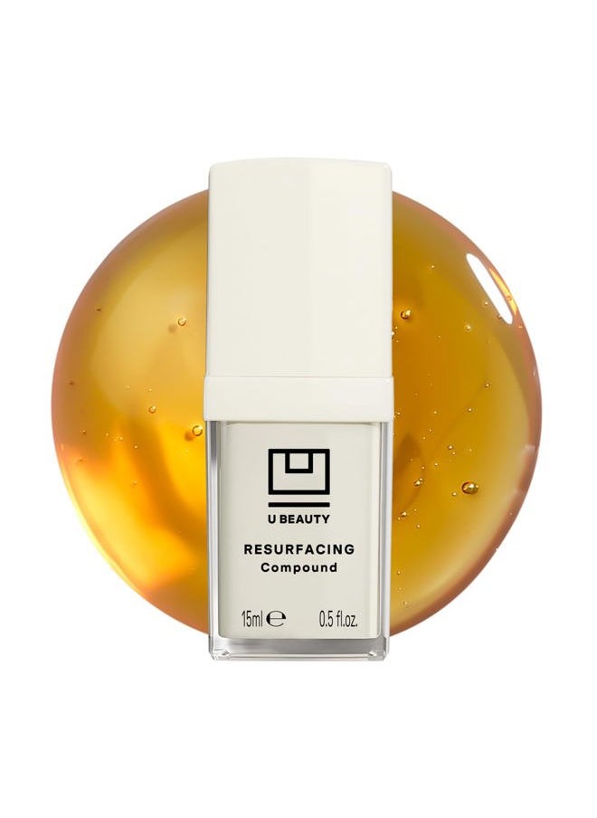 Resurfacing Compound Serum - Renew & Illuminate Face Serum - Advanced 8-in-1 Formula with Vitamin C, Retinol, Hyaluronic Acid, & Peptides - Targets Fine Lines, Pores 0.5 fl oz