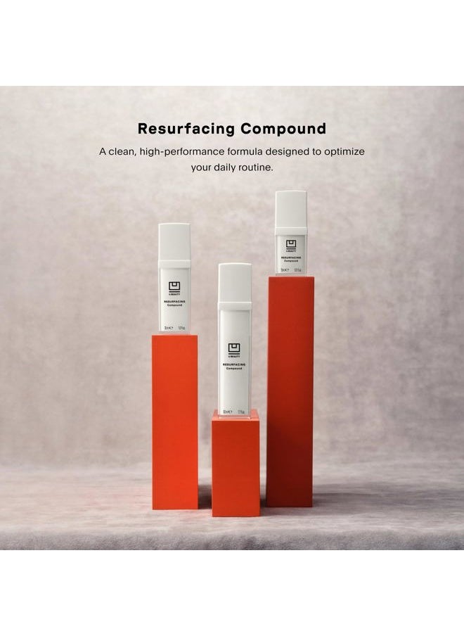 Resurfacing Compound Serum - Renew & Illuminate Face Serum - Advanced 8-in-1 Formula with Vitamin C, Retinol, Hyaluronic Acid, & Peptides - Targets Fine Lines, Pores 0.5 fl oz