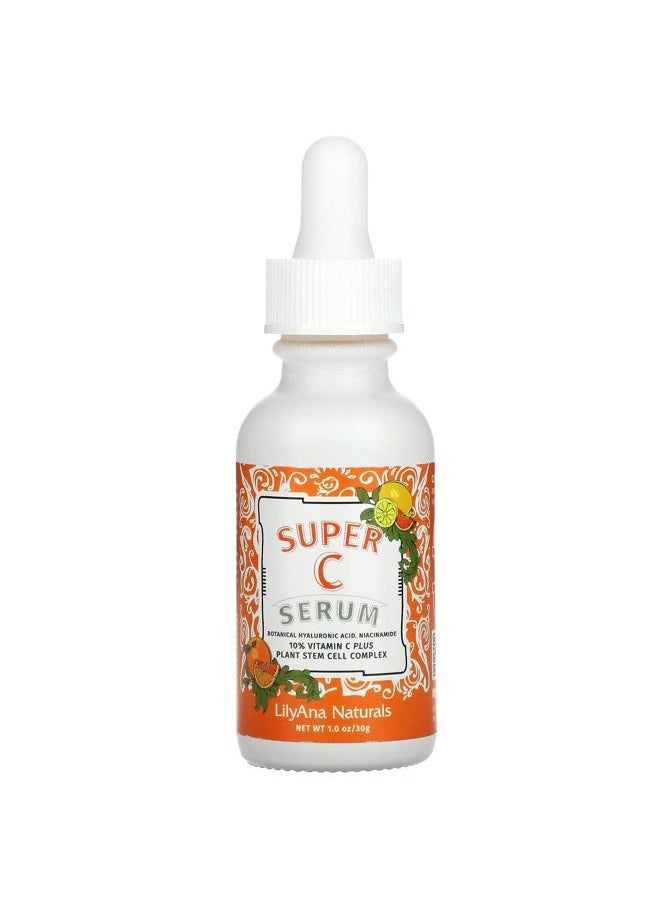Super C Serum - Face Serum - Anti-Aging Vitamin C Serum for Face with Hyaluronic Acid, Niacinamide, and Plant Stem Cell Complex - 1oz