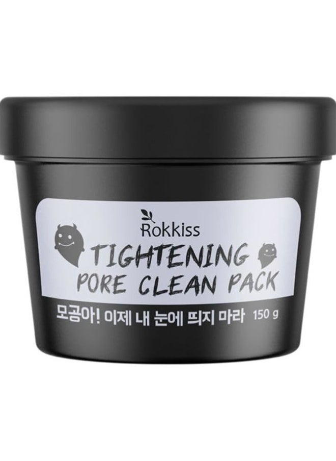 Pore Tightening & Cleaning Mask (5.3oz) - Deep Cleansing Mask for Blackhead Removel, Pore Reducing & Tightening. Kaolin, Allantoin, Bentonite. Korean Skin Care