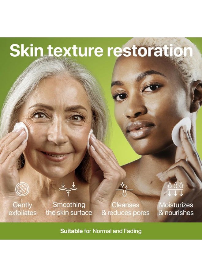 Glycolic Acid Resurfacing Pads 30% for Face and Body - Exfoliating Facial Peel-Vitamins B5 C E, Green Tea - Glycolic Acid Face Wash – 60 Pre-Moistened Cotton Pads for Cleansing, Peeling