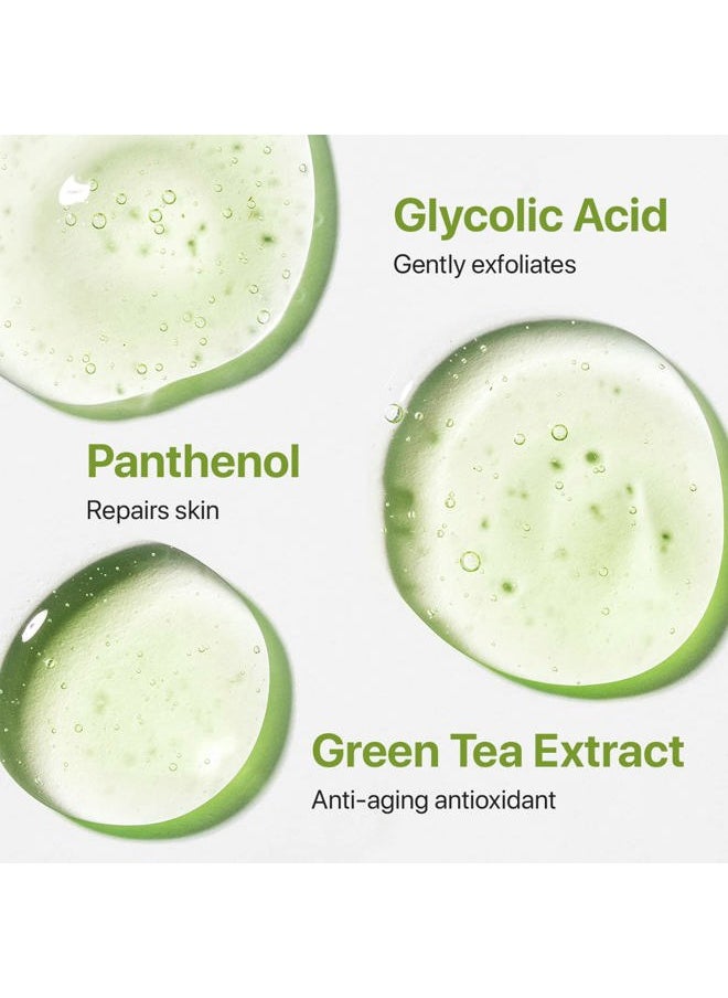 Glycolic Acid Resurfacing Pads 30% for Face and Body - Exfoliating Facial Peel-Vitamins B5 C E, Green Tea - Glycolic Acid Face Wash – 60 Pre-Moistened Cotton Pads for Cleansing, Peeling