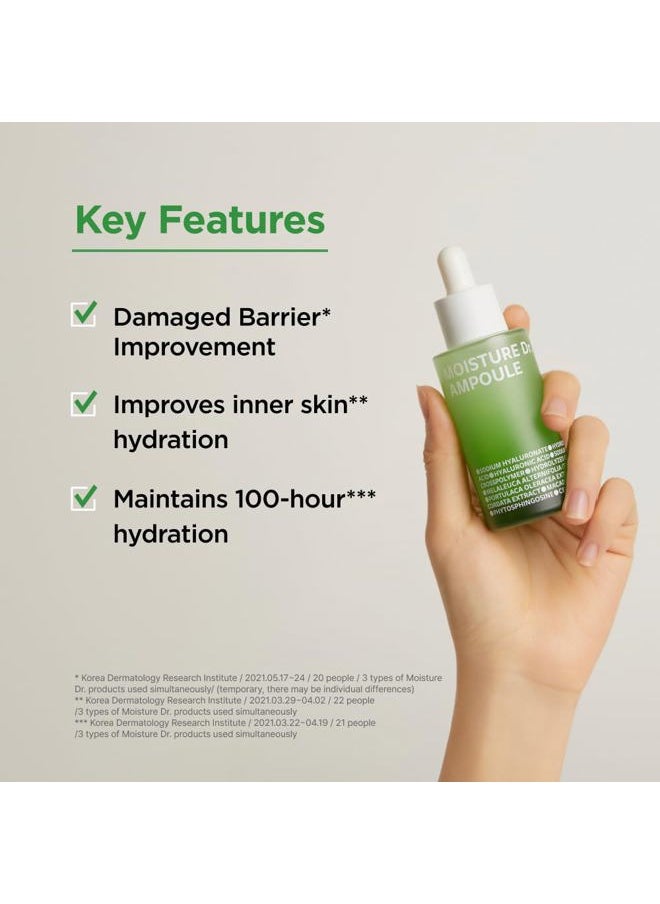 Moisture Dr. Ampoule 40ml (1.35 fl.oz) | Hydrating Soothing Daily Facial Serum for Dry and Sensitive Skin with Tea Tree Ceramide, Hyaluronic Acid | Skin Barrier Repair | Korean Skincare