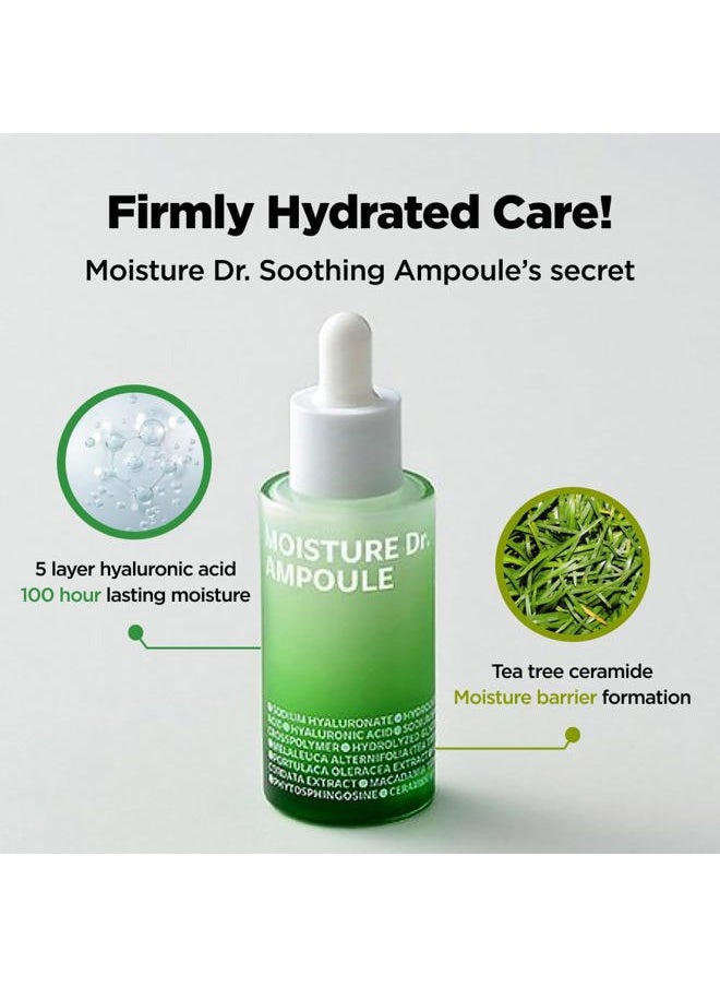 Moisture Dr. Ampoule 40ml (1.35 fl.oz) | Hydrating Soothing Daily Facial Serum for Dry and Sensitive Skin with Tea Tree Ceramide, Hyaluronic Acid | Skin Barrier Repair | Korean Skincare