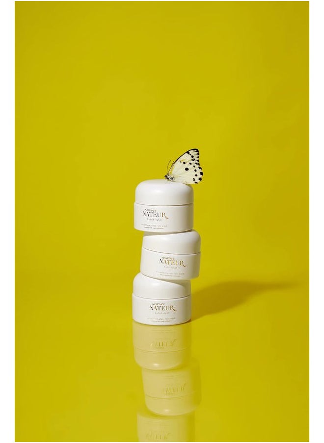 holi (bright) Natural Resurfacing Glass Face Mask | Vegan, Non-Toxic, Clean Haircare (1 fl oz | 30 mL)