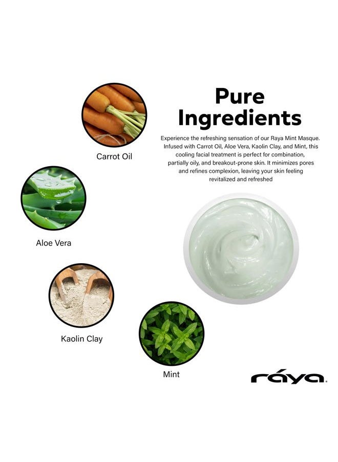 Mint Masque (603) | Cooling and Refreshing Facial Treatment Mask Combination for Oily and Break-Out Prone Skin, Moisturizing,Tightening Pores, Refining Complexion, Paraben-free - 60ml