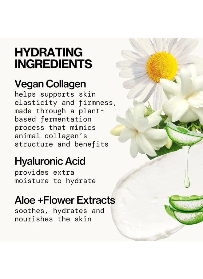 Vegan Collagen Complex Face Serum Anti Aging Hydrating Serum w/Hyaluronic Acid for Plumping & Firming Collagen Boosting Facial Serum for Fine Lines & Wrinkles Clean Dermatologist Tested