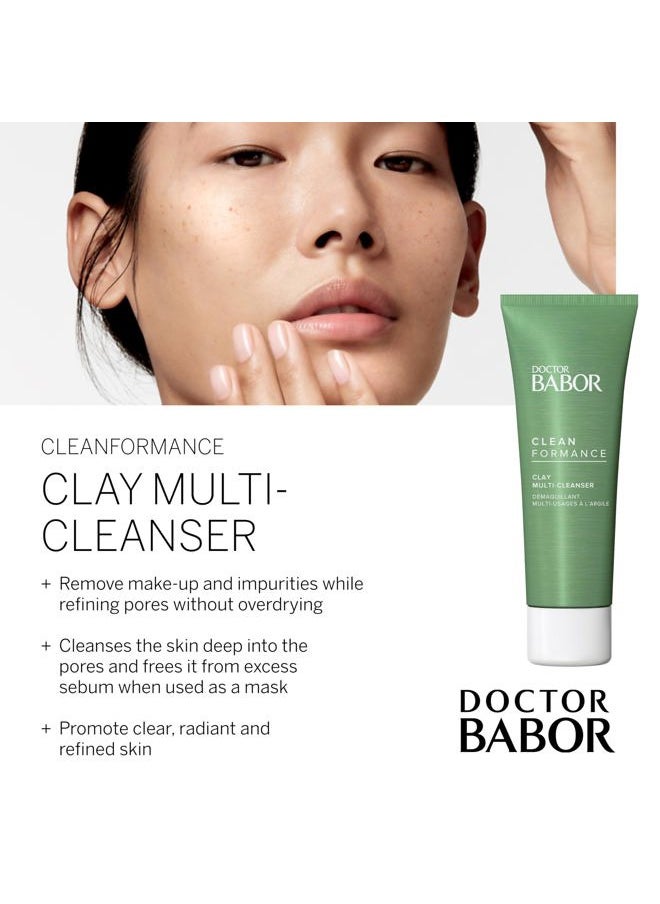 CLEANFORMANCE Clay Multi-Cleanser, Removes Makeup & Impurities while Gently Cleansing, Leave On as Mask to Balance Skin and Refine Pores, Infused with Kaolin Clay & Probiotics, 1.69 oz