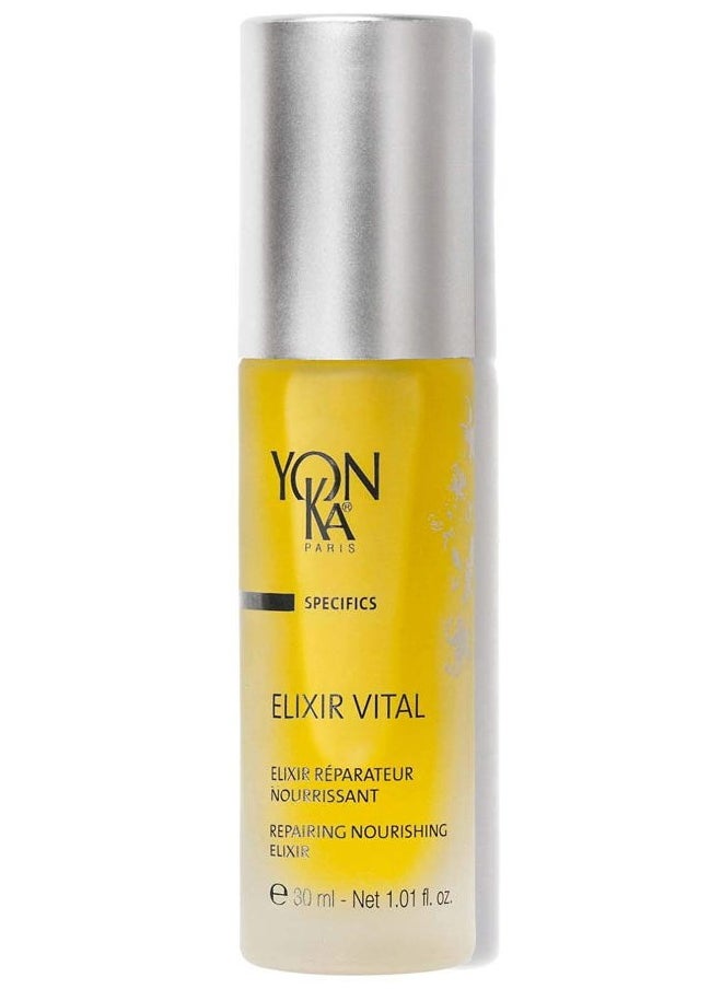 Yon-Ka Elixir Vital Concentrate (30ml) Revitalizing Anti-Aging Treatment to Moisturize and Remineralize Skin, Vitamin-Packed Anti-Wrinkle Serum, Paraben-Free