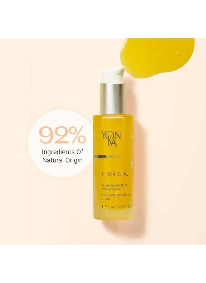 Yon-Ka Elixir Vital Concentrate (30ml) Revitalizing Anti-Aging Treatment to Moisturize and Remineralize Skin, Vitamin-Packed Anti-Wrinkle Serum, Paraben-Free