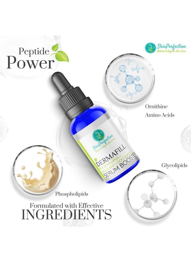 Adipofill Wrinkle Filler - Anti Aging Serum with Patented L-ornithine Amino Acid for Plump Up Under-eye Hollowness & Nasolabial Lines - Diy Face Serum for Women Mix with Any Skincare