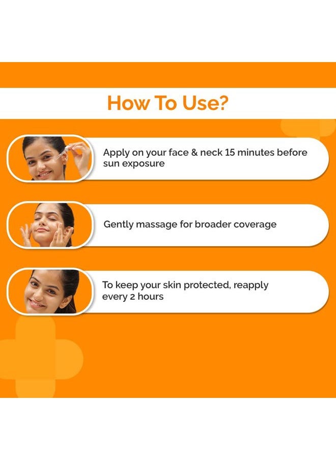 1% Hyaluronic Acid Sunscreen Serum with SPF 50 & PA+++ | Gives Broad Spectrum Protection & Helps Skin Glow | Lightweight & Non-Greasy Formula | 1.01 Fl Oz/30ml