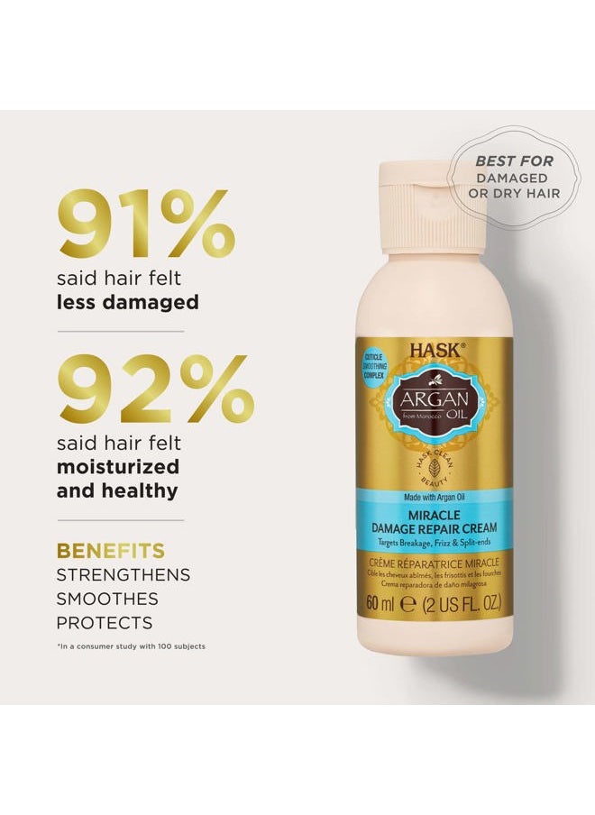 ARGAN OIL Miracle Damage Repair Cream for all hair types, color safe, gluten free, sulfate free, paraben free