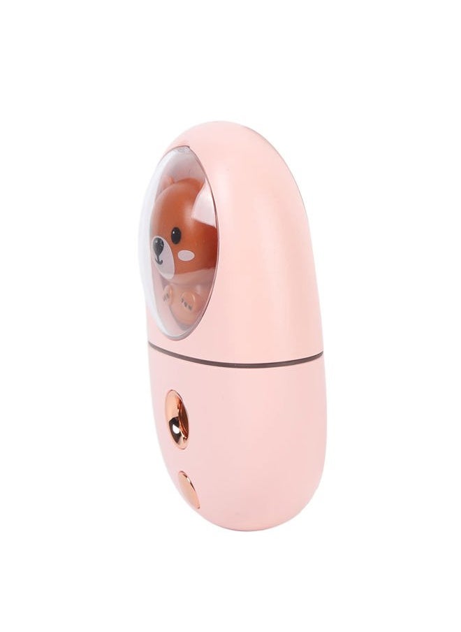 Facial Mist Sprayer, Cute Animal Mini Face Steamer Portable Facial Mist Sprayer Facial Steamer for Travelling 35ml 500mah ()