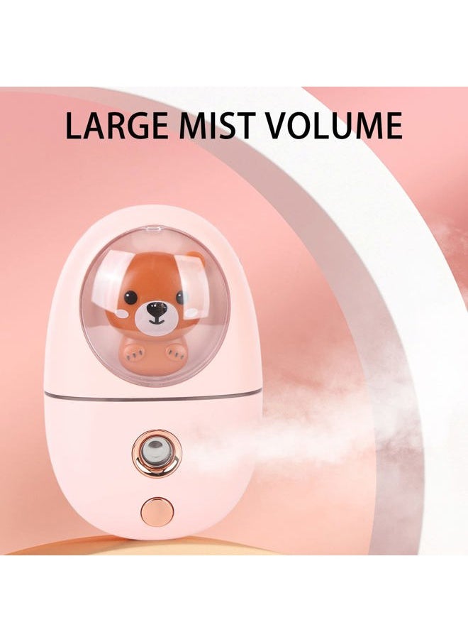 Facial Mist Sprayer, Cute Animal Mini Face Steamer Portable Facial Mist Sprayer Facial Steamer for Travelling 35ml 500mah ()