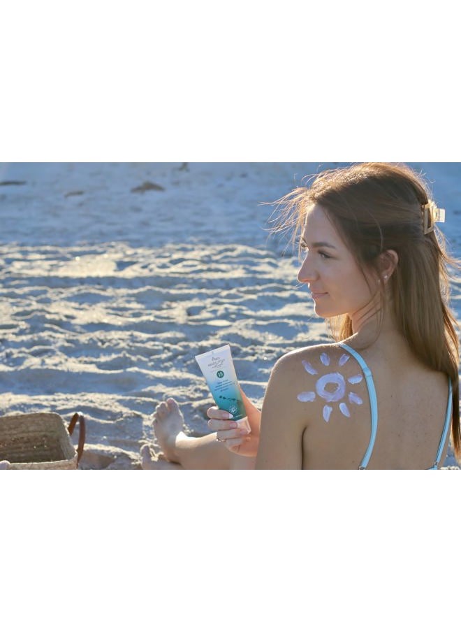 SPF 15 Mineral Sunscreen - Broad Spectrum Water Resistant Moisturizer Lotion For Body & Face - With Non-Nano Zinc Oxide, Vitamin E, & Antioxidants - Made in USA, 3 Oz