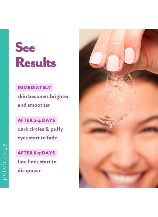Serve Chilled Bubbly Eye Gels with Niacinamide, Hydrating Under Eye Patches with Niacinamide and Vitamin C, Under Eye Gel Pads with Gel Technology, Facial Skin Care Products - 5 Pairs