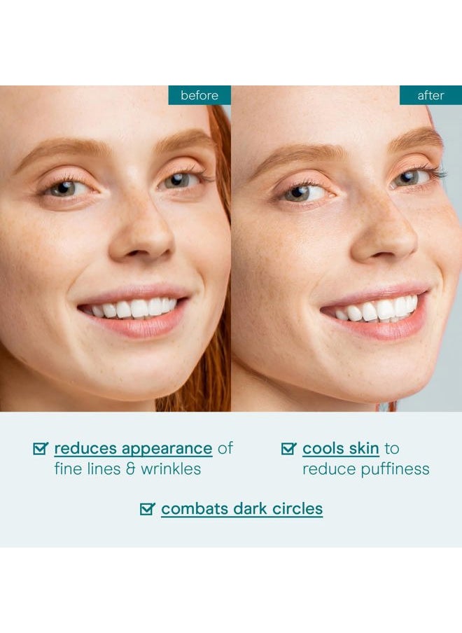 Critically Acclaimed Eye Gel - Advanced Cooling Under Eye Cream For Dark Circles and Puffiness - Anti Aging and Hydrating - Beauty Gifts for Women, Travel Size (15 ml/0.5 fl oz)