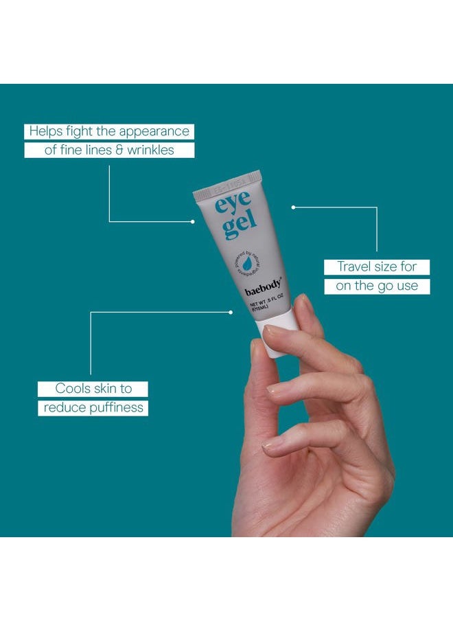 Critically Acclaimed Eye Gel - Advanced Cooling Under Eye Cream For Dark Circles and Puffiness - Anti Aging and Hydrating - Beauty Gifts for Women, Travel Size (15 ml/0.5 fl oz)
