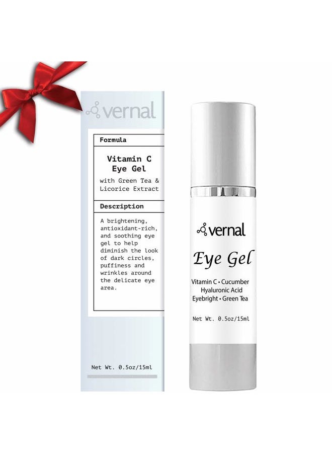 Anti Wrinkle Eye Cream - Vitamin C and Hyaluronic Acid Infused Collagen Eye Cream, Dark Circle Depuffing Eye Bag Cream for Dark Circles, Puffiness, Under Eye Bags, Crows Feet & Fine Lines