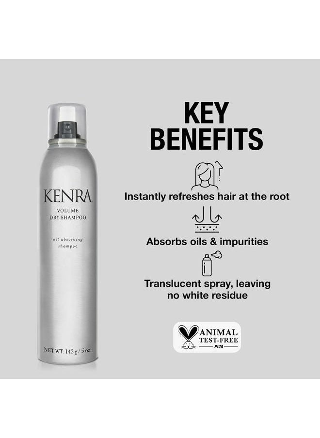 Kenra Volume Dry Shampoo | Oil Absorbing Shampoo | Translucent, Volume-Enhancing Spray | Instantly Refreshes Hair At The Root | Absorbs Oils & Impurities | All Hair Types | 5 oz