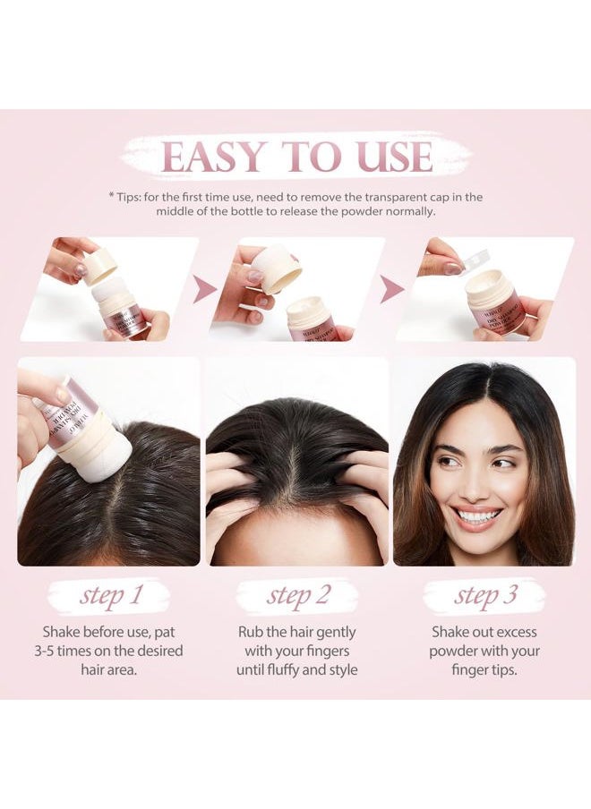 Dry Shampoo Powder, Mattifying Root Fuller Looking Refreshing Hair, Vegan, Non-aerosol, No White Cast, Travel Size Dry Shampoo Suitable for Women and Men, 0.29 Oz