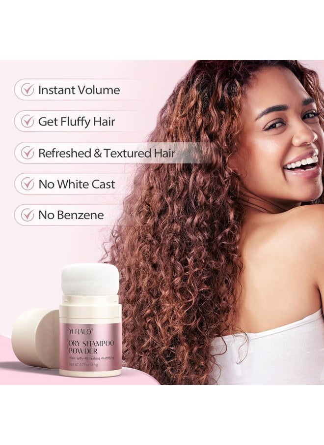 Dry Shampoo Powder, Mattifying Root Fuller Looking Refreshing Hair, Vegan, Non-aerosol, No White Cast, Travel Size Dry Shampoo Suitable for Women and Men, 0.29 Oz