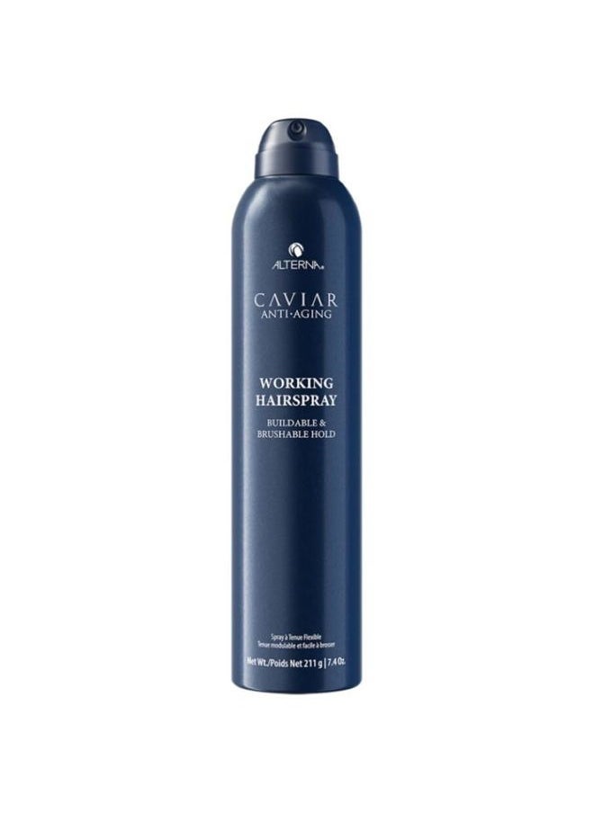 Caviar Working Hairspray | Buildable, Brushable Hold | Helps Control Frizz & Adds Shine | Sulfate Free, 7.4 Fl Oz (Packaging May Vary)