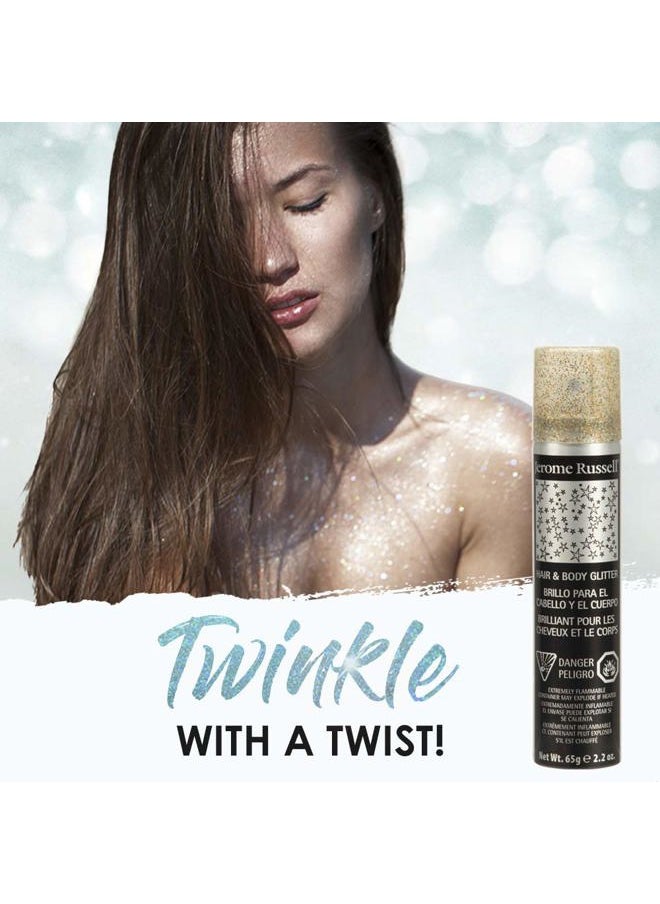 Temporary Hair and Body Glitter Color Spray, Travel Spray, Lightweight, Adds Sparkly Shimmery Glow, Perfect to use On Hair, Skin, or Clothing, 2.2 oz - MULTI-COLOR x 1 Pack