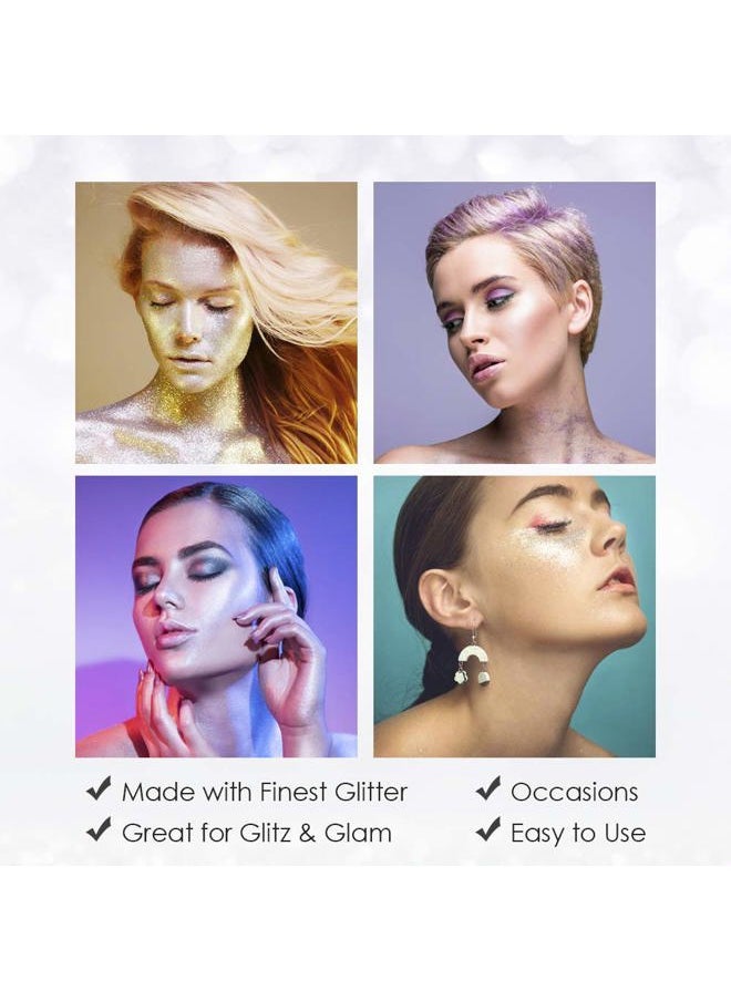 Temporary Hair and Body Glitter Color Spray, Travel Spray, Lightweight, Adds Sparkly Shimmery Glow, Perfect to use On Hair, Skin, or Clothing, 2.2 oz - MULTI-COLOR x 1 Pack