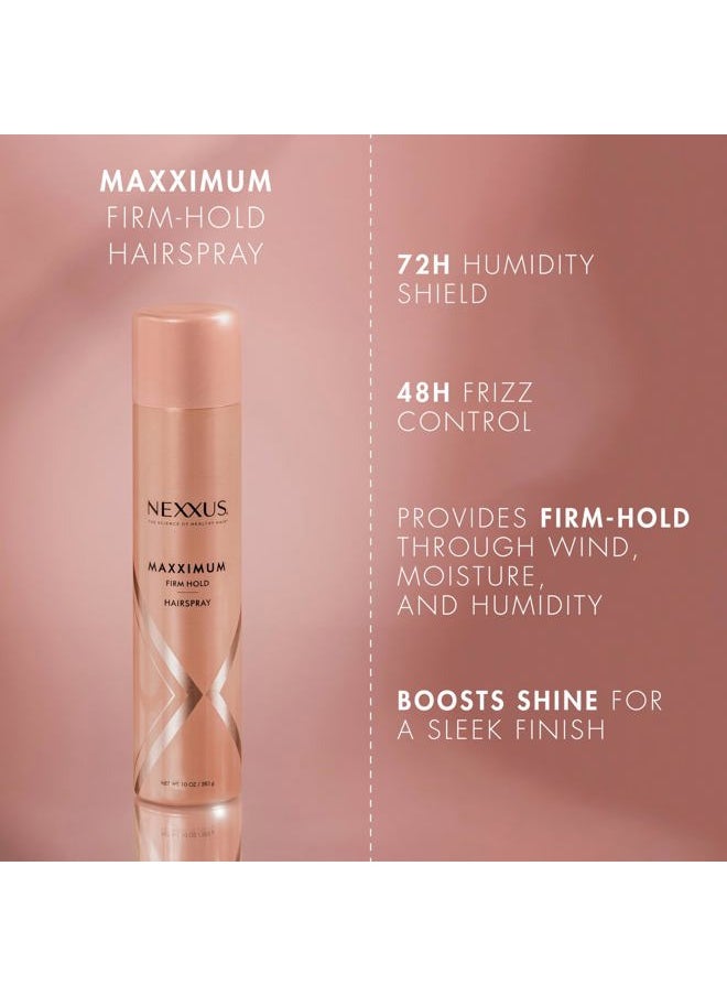 Maximum Hold Finishing Hair Spray, for Control, Hold Hairspray for Women Hair Styling, Pink, 10 oz