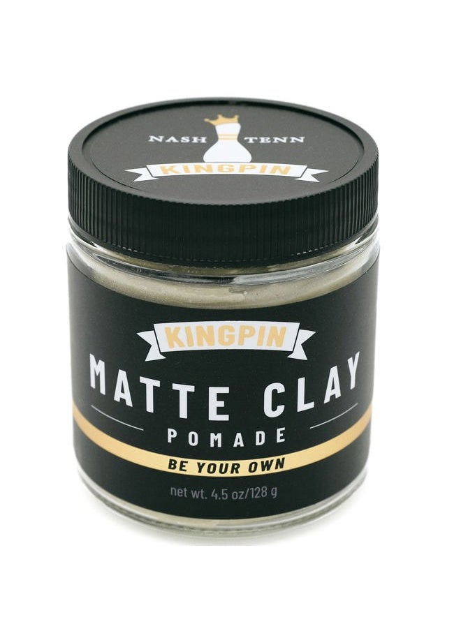 Matte Clay Hair Wax for Men - Flexible Hold & Natural Finish - Non-Flaking, Hydrating Styling Clay for All Hair Types - 2.5oz travel size