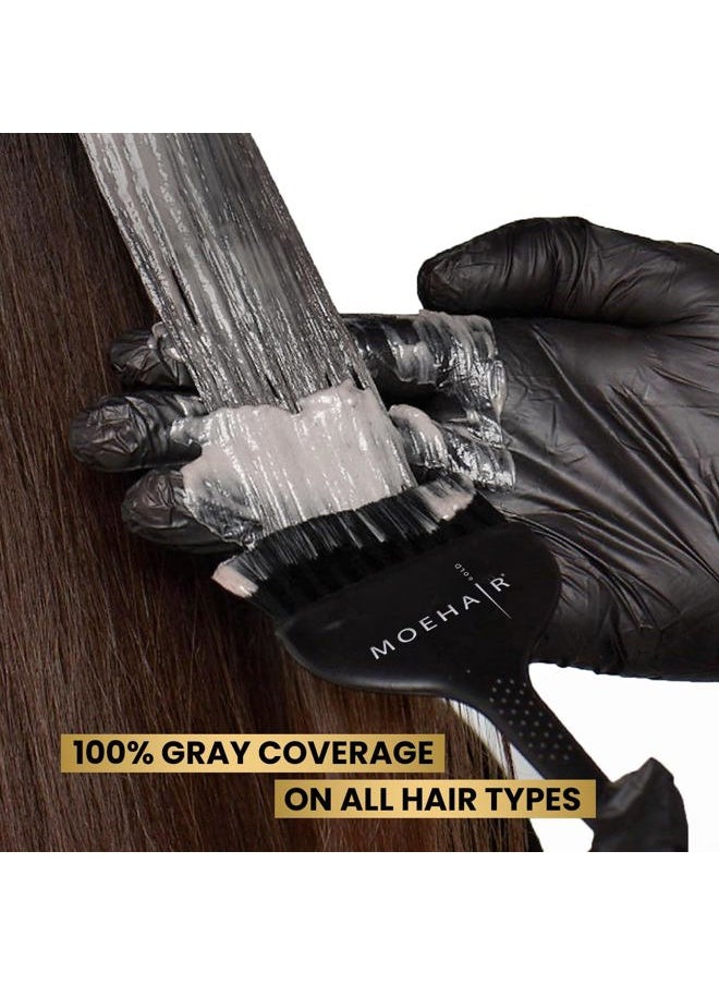 Hair Coloring Kit | 8N Permanent Hair Color (Light Blonde), 20 Volume Developer 6%, Coloring Brush, Gloves & Mixing Bowl | Keratin Infused Color | Gray Coverage | Adds Shines & Softness