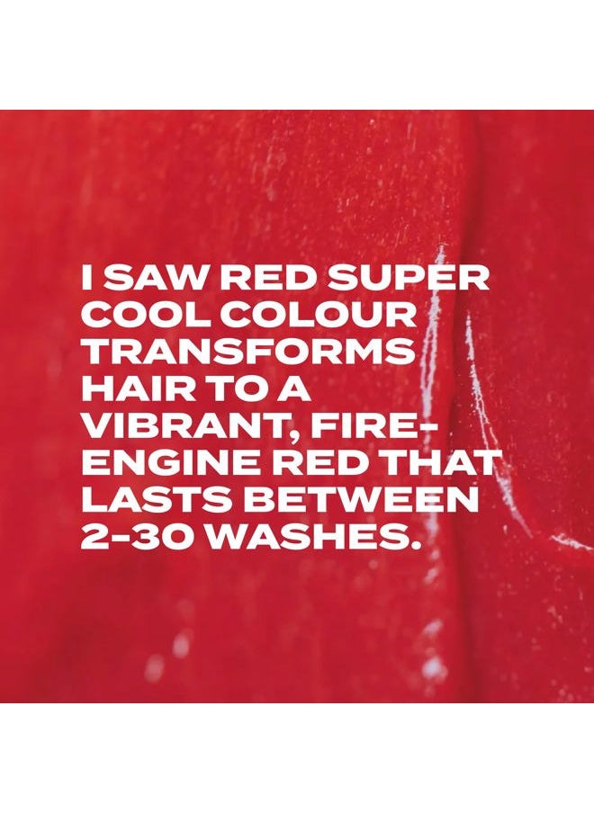 I Saw Red Color, Vibrant Bright Red Semi-Permanent Hair Color Cream, 5.07 fl Oz, Vegan, Cruelty Free, Suitable for Bleached Blonde Hair