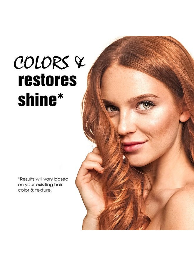 Light Mountain Henna Hair Color & Conditioner - Auburn Hair Dye for Men/Women, Organic Henna Leaf Powder and Botanicals, Chemical-Free, Semi-Permanent Hair Color, 4 Oz