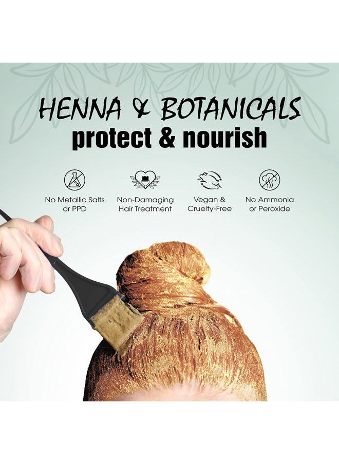Light Mountain Henna Hair Color & Conditioner - Auburn Hair Dye for Men/Women, Organic Henna Leaf Powder and Botanicals, Chemical-Free, Semi-Permanent Hair Color, 4 Oz