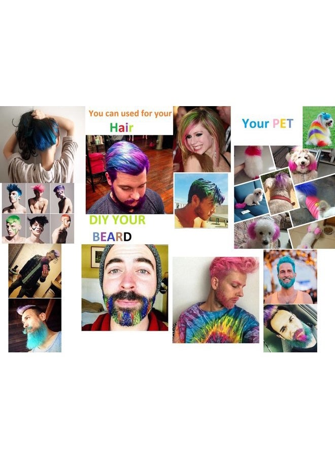 Temporary Hair Mascara Washable Temporary Hair Color Chalk Hair Dye Stick Non-toxic Instant Dye(White)