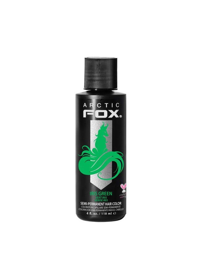 Vegan and Cruelty-Free Semi-Permanent Hair Color Dye (4 Fl Oz, IRIS GREEN)