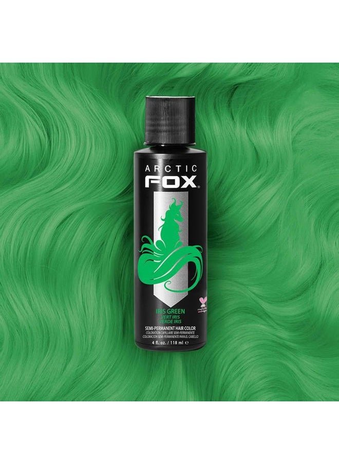 Vegan and Cruelty-Free Semi-Permanent Hair Color Dye (4 Fl Oz, IRIS GREEN)