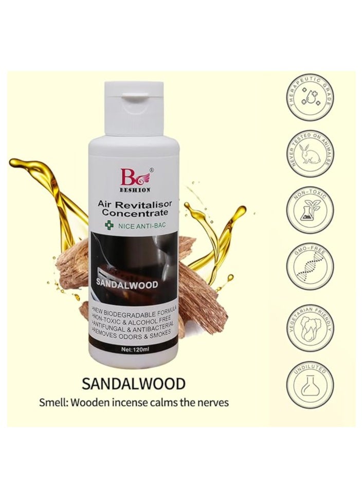 Sandalwood 120ML - Beshion Air Revitalisor Concentrate Water-Soluble Drops For Humidifier