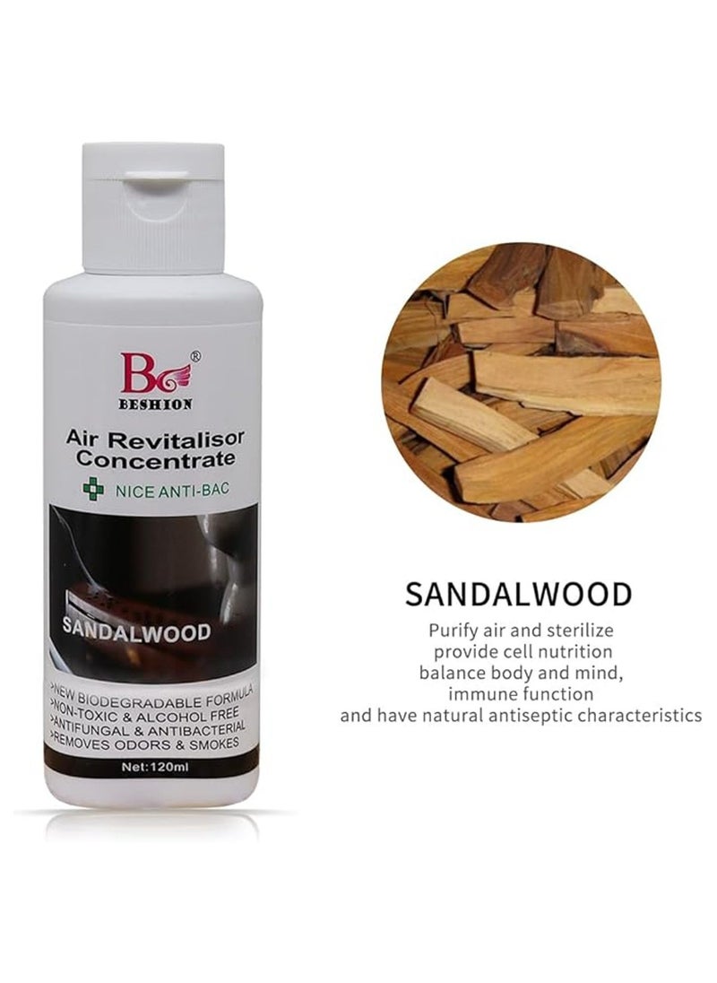 Sandalwood 120ML - Beshion Air Revitalisor Concentrate Water-Soluble Drops For Humidifier