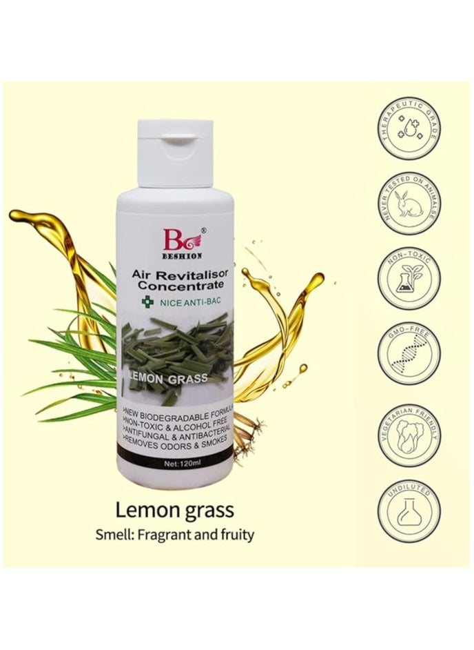 Lemon Grass 120ML - Beshion Air Revitalisor Concentrate Water-Soluble Drops For Humidifier