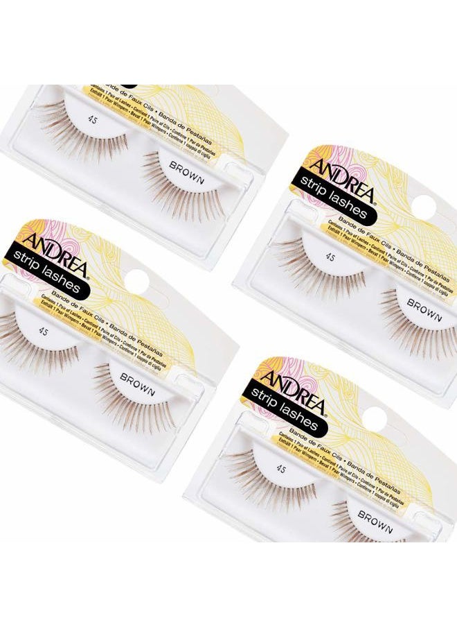 Andrea False Lashes Style 45 - Brown 4 pairs